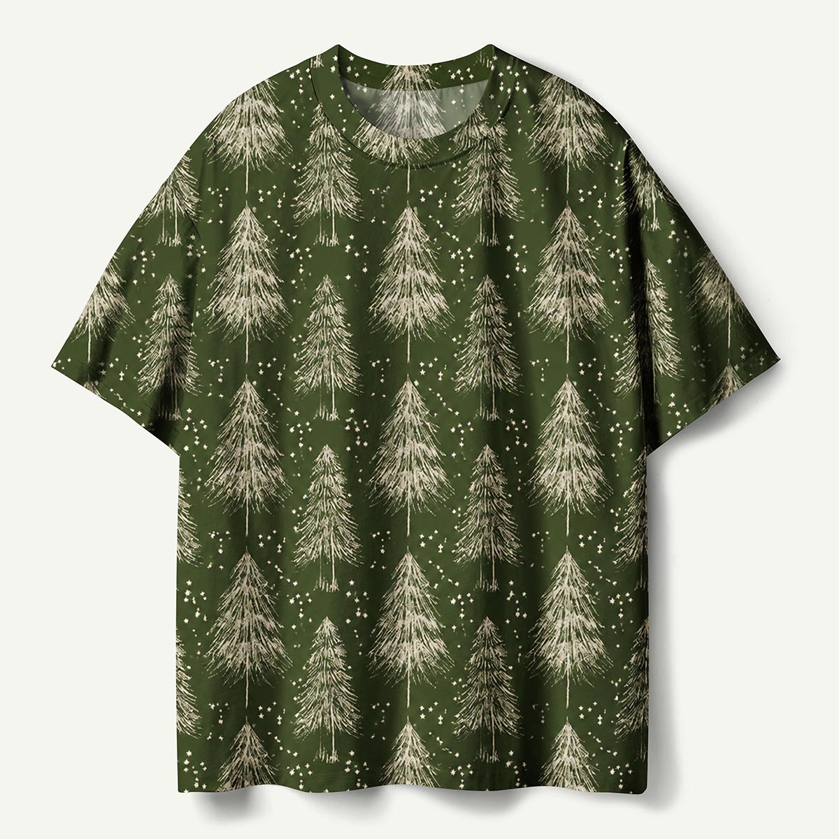 Starlit Evergreen Forest Premium Cotton Tee