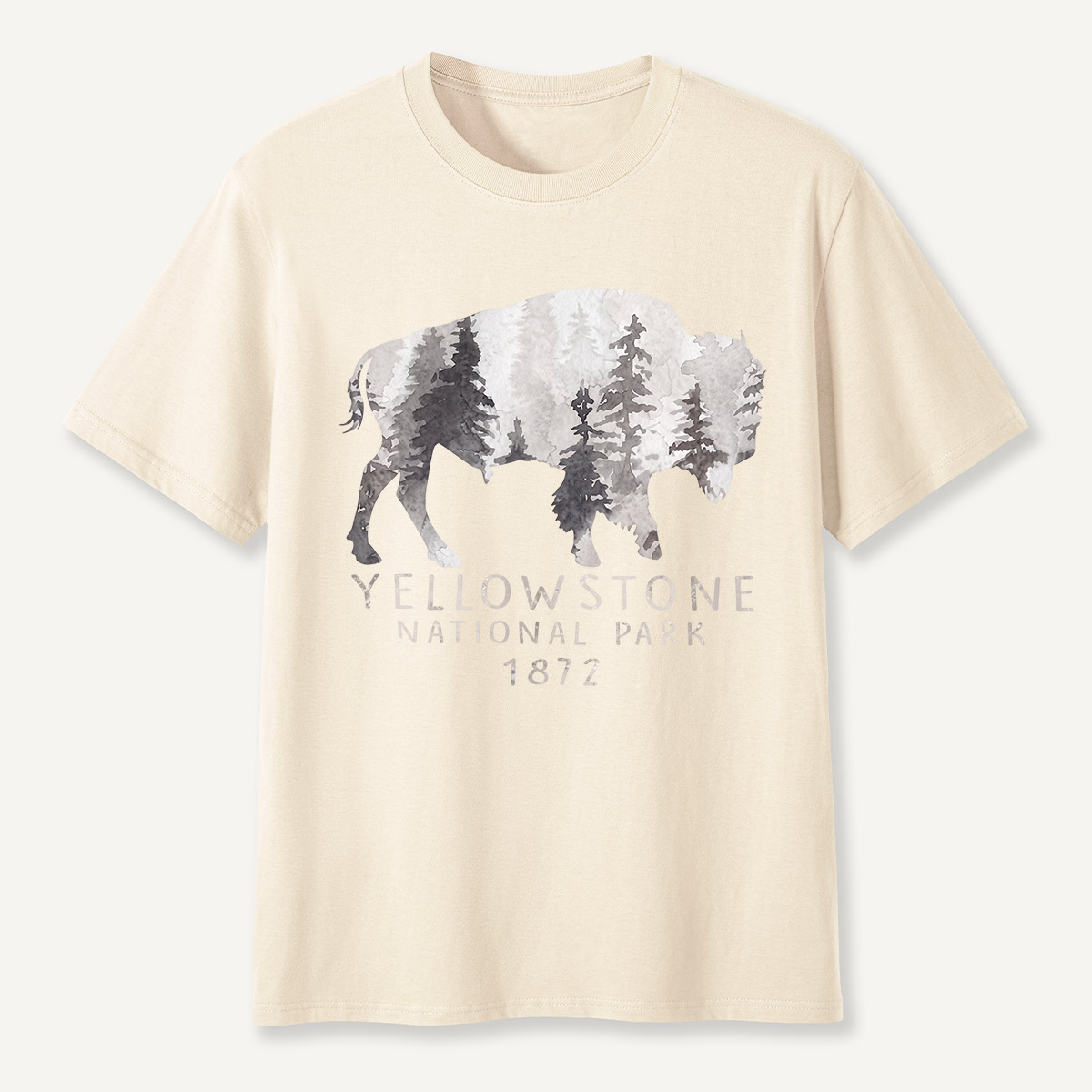 Yellowstone National Park 1872 Bison Forest T-Shirt