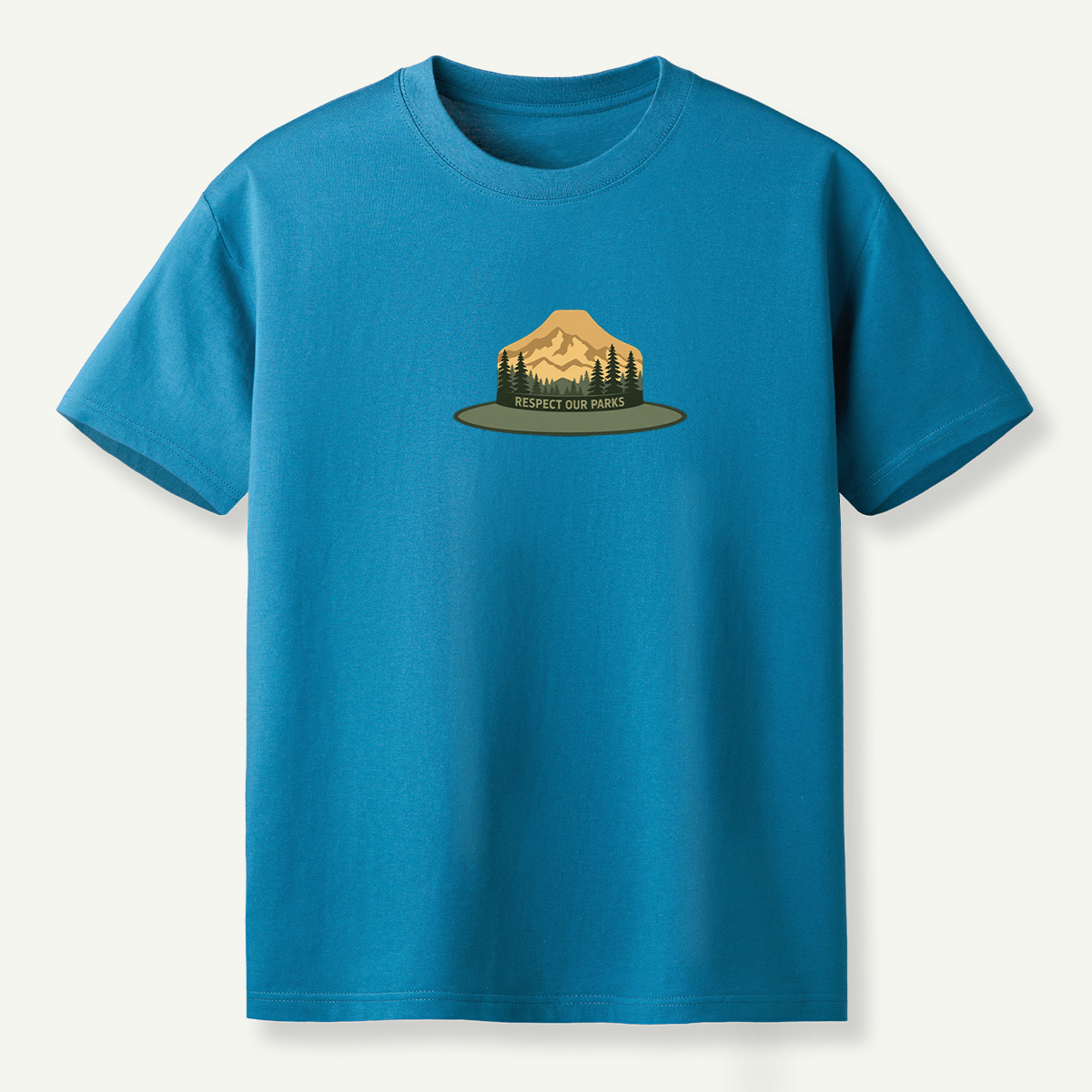 Respect Our Parks Mountain Forest Ranger Hat Badge T-Shirt
