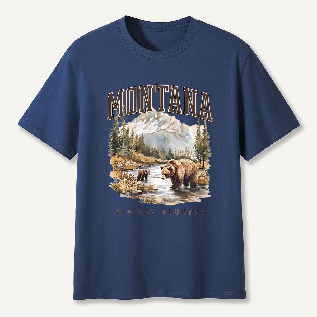 Montana Big Sky Country Grizzly River T-Shirt