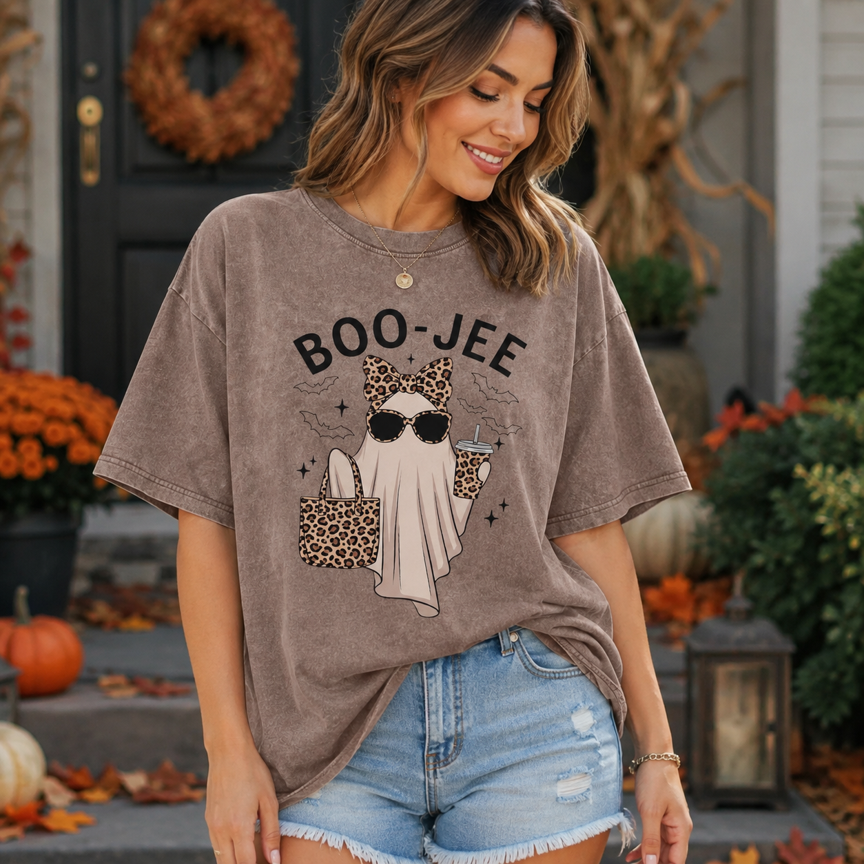 Boo-Jee Ghost Style Washed T-Shirt