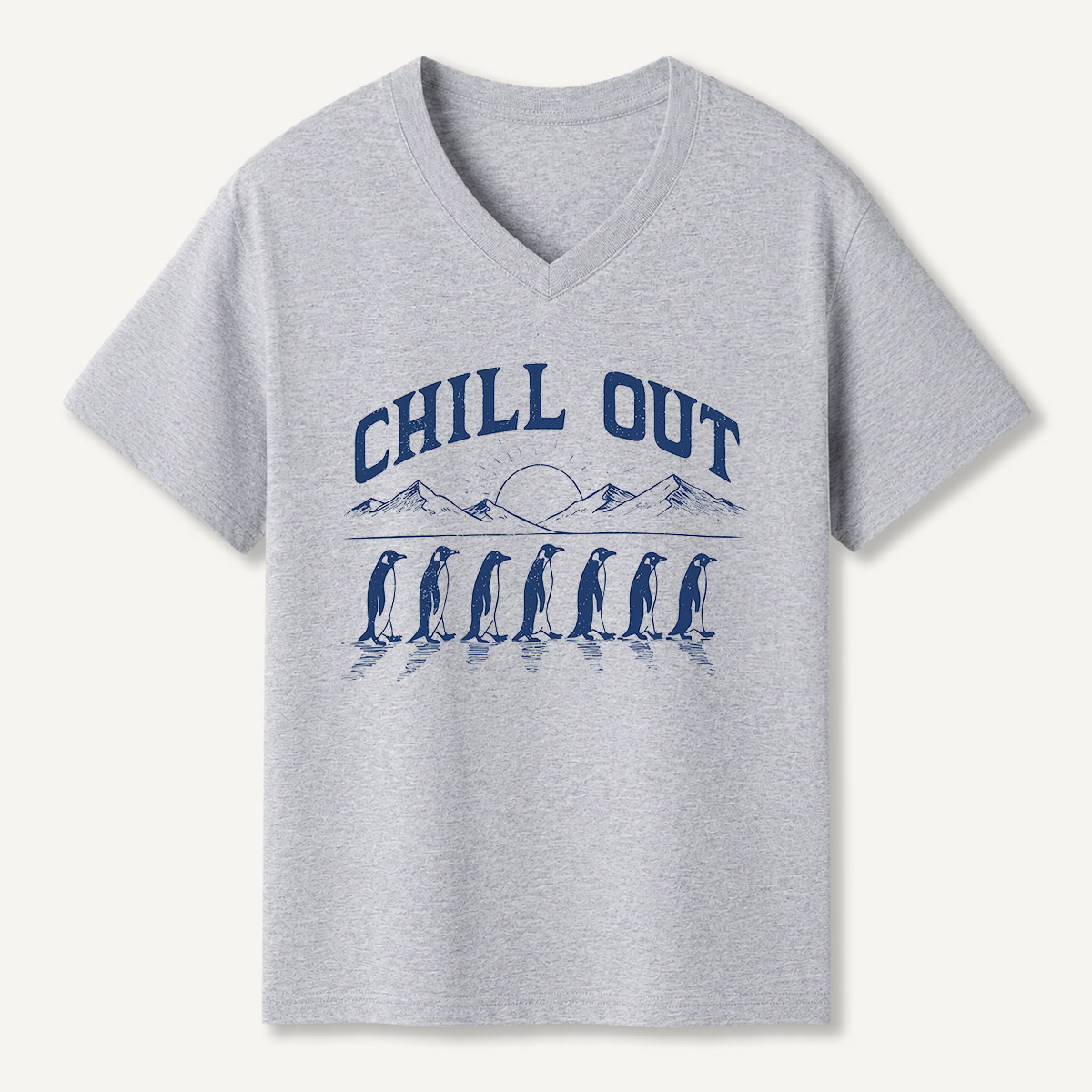 Chill Out Penguin Parade V-neck T-Shirt