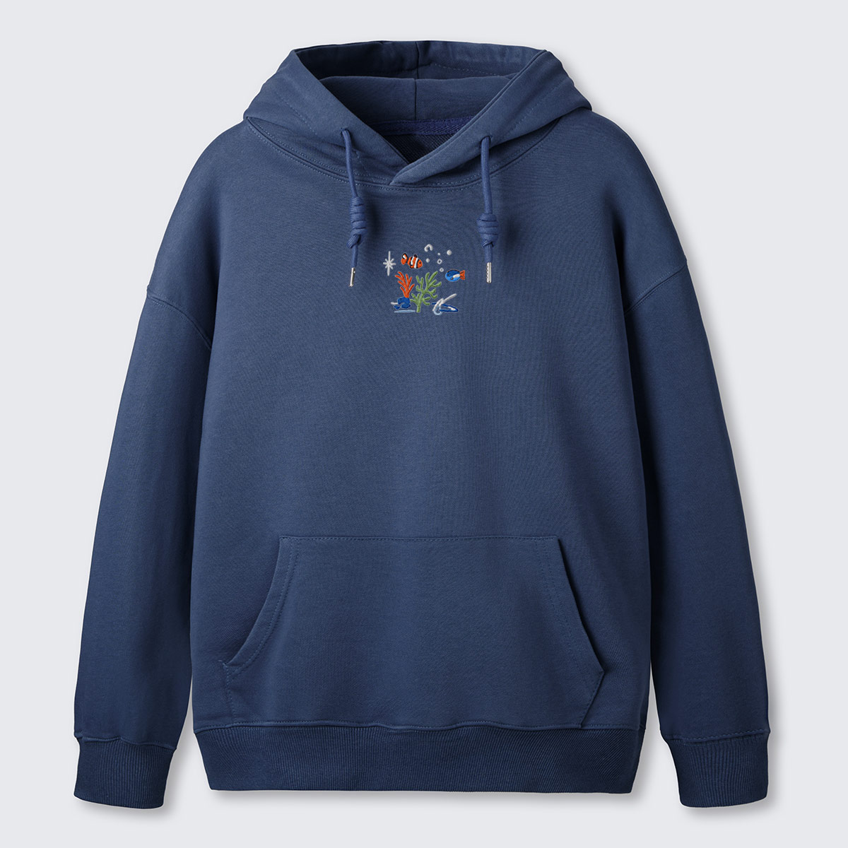 Underwater Reef Fish Embroidered Hoodie