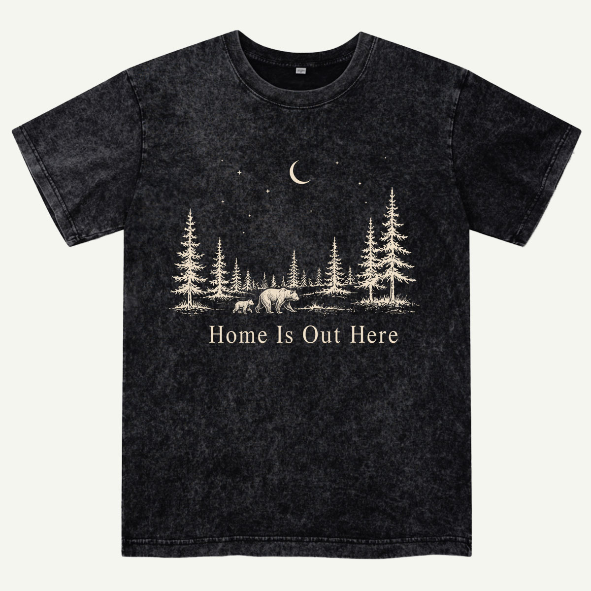 Home Is Out Here Bear Forest Washed T-Shirt