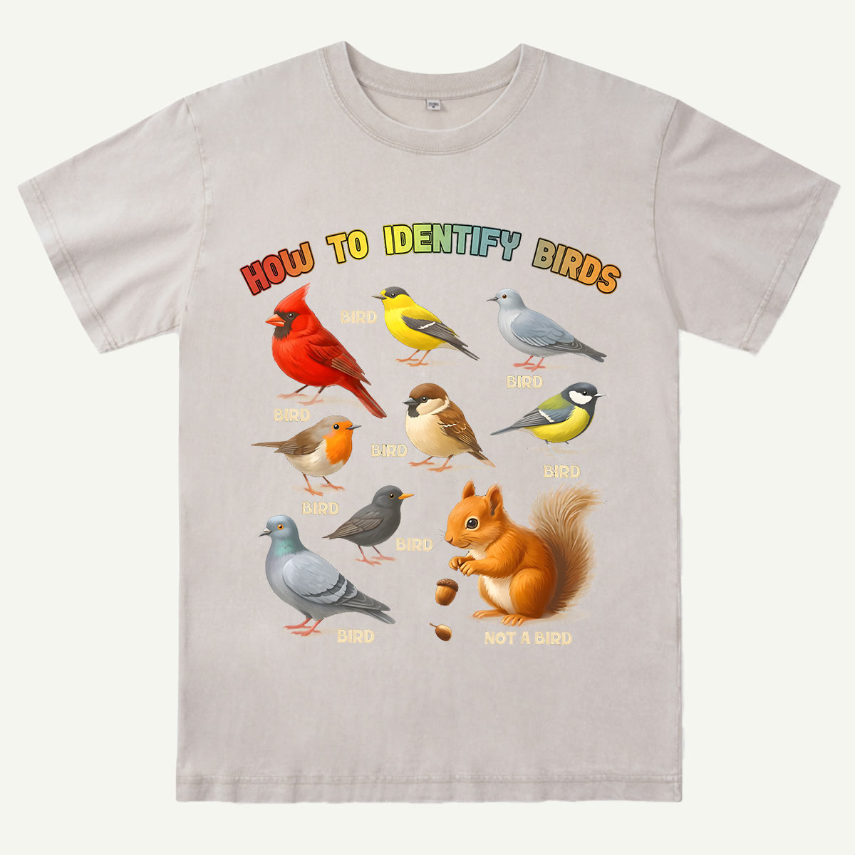 How to Identify Birds Washed T-Shirt