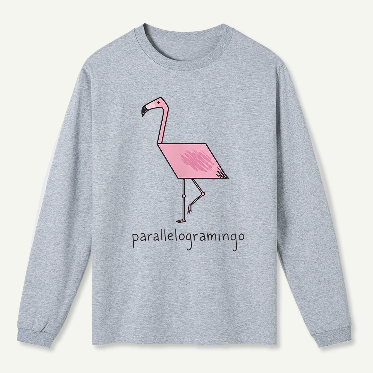 Parallelogramingo Flamingo Pun Long Sleeve T-Shirt