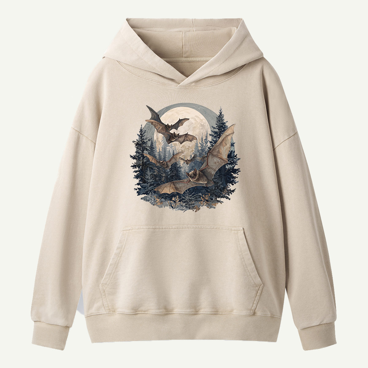 Moonrise Over the Bat Pines Washed Hoodie