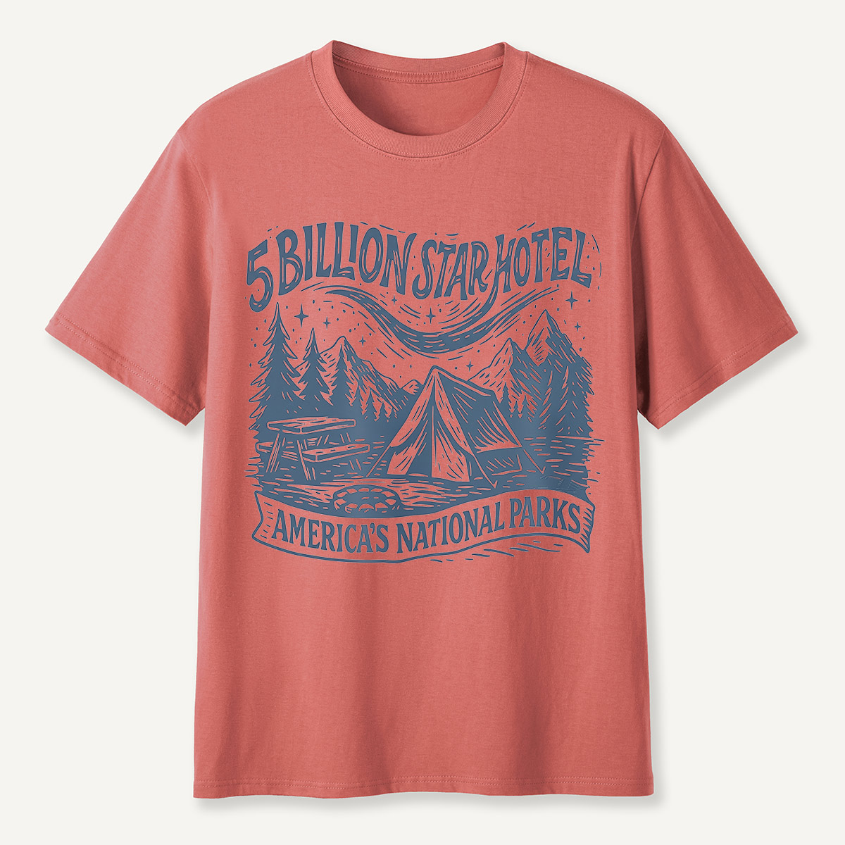 5 Billion Star Hotel Camping National Parks T-Shirt