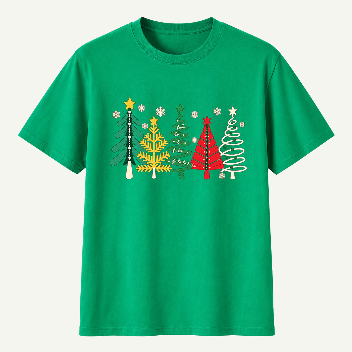 Retro Colorful Christmas Tree Collection T-Shirt