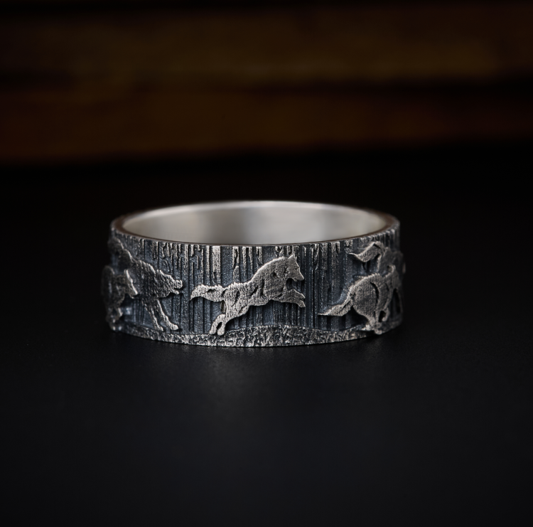 Wild Stallion Engraved Ring