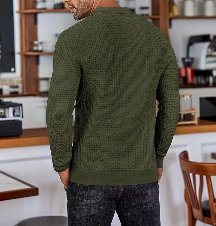 CLEARANCE🔥 Men's Casual Knitted Sweater Long Sleeve Polo Shirt
