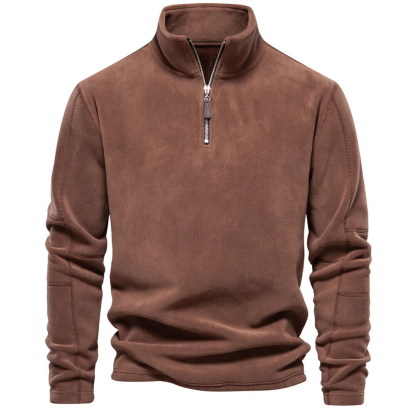🔥The Last Day 49% OFF🔥Men's Stand Collar Half Zip Long Sleeve Hoodie Sweatshirt Fleece Pullover