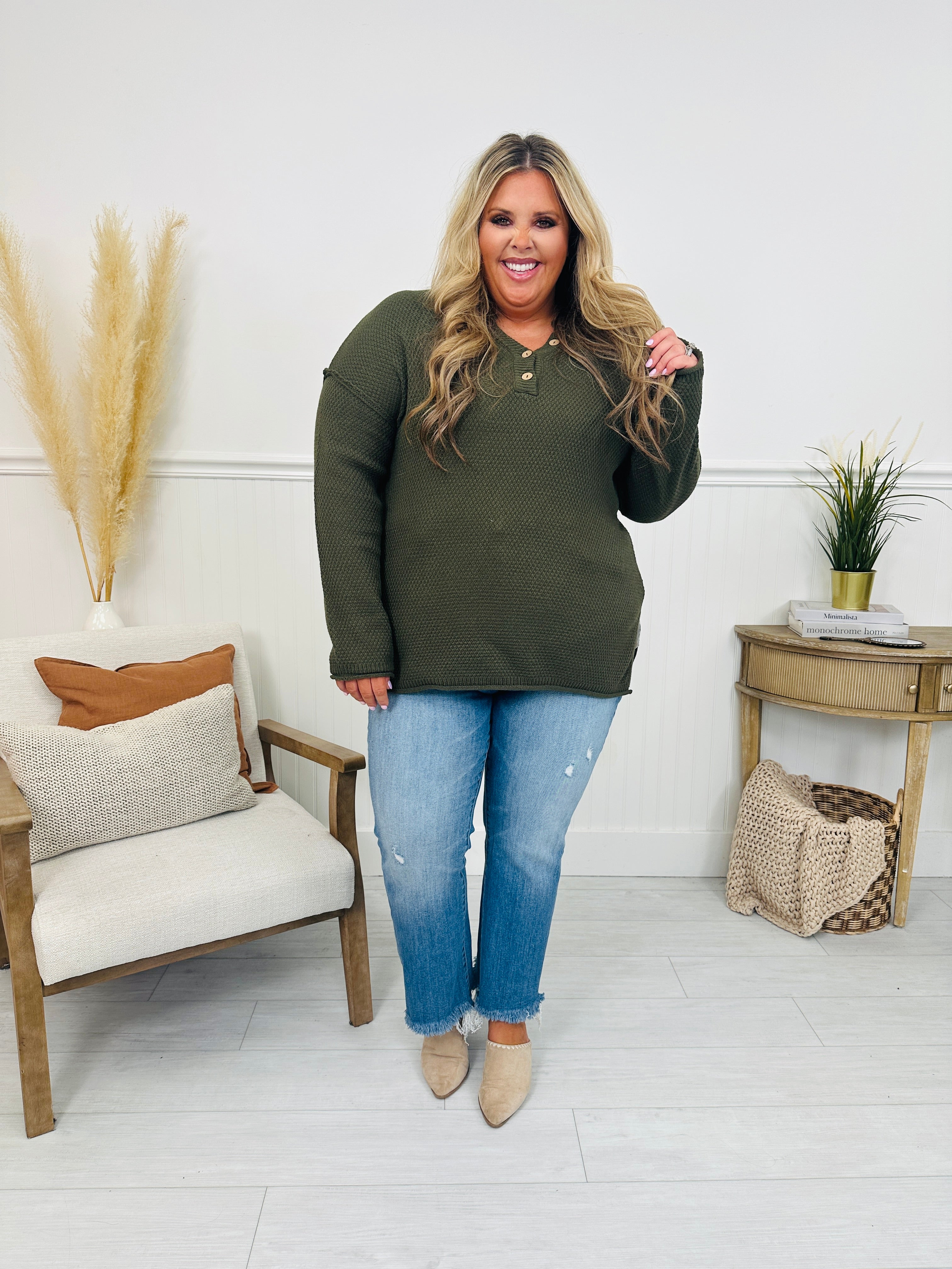 Reset Button Sweater In Multiple Colors