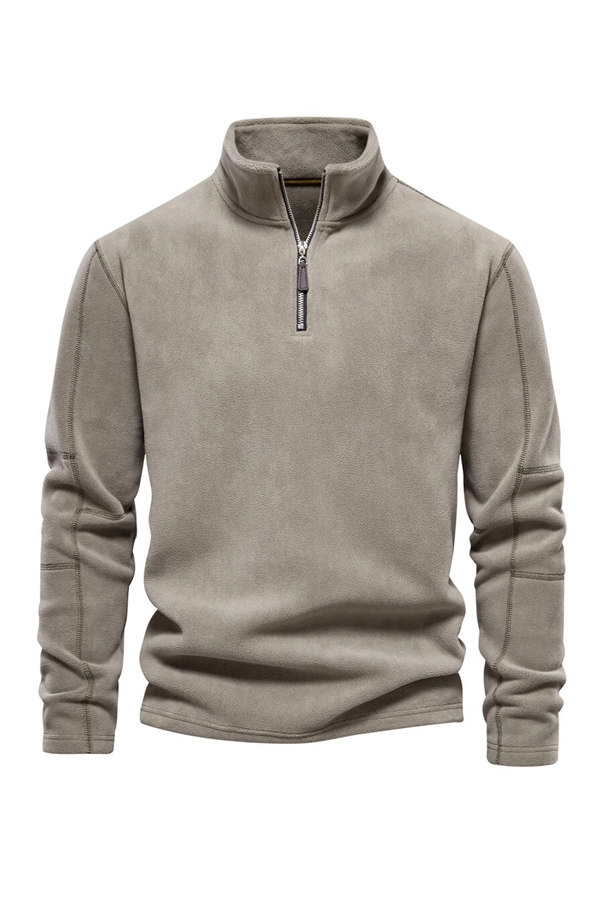 🔥The Last Day 49% OFF🔥Men's Stand Collar Half Zip Long Sleeve Hoodie Sweatshirt Fleece Pullover