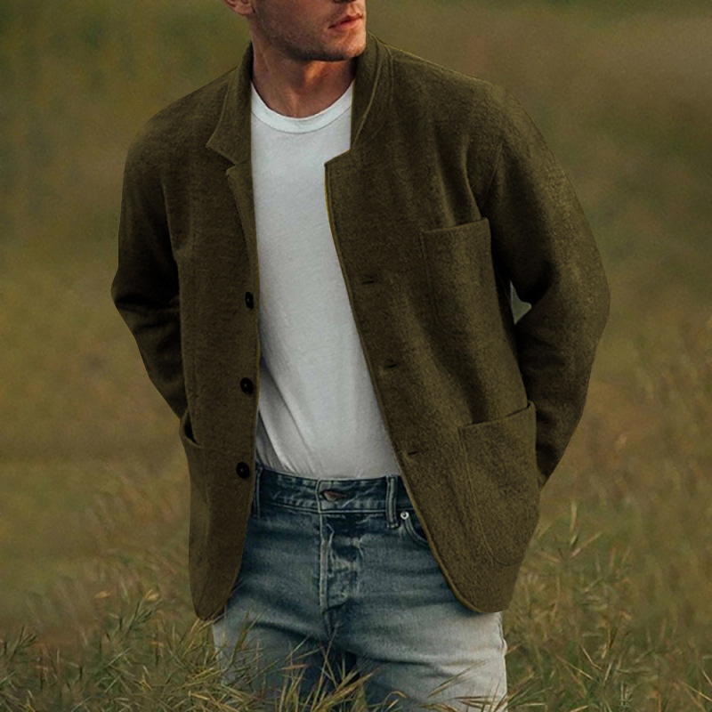 CLEARANCE SALE🔥 Men's Solid Color Fashion Jacket Coat Casual Jacket Coat