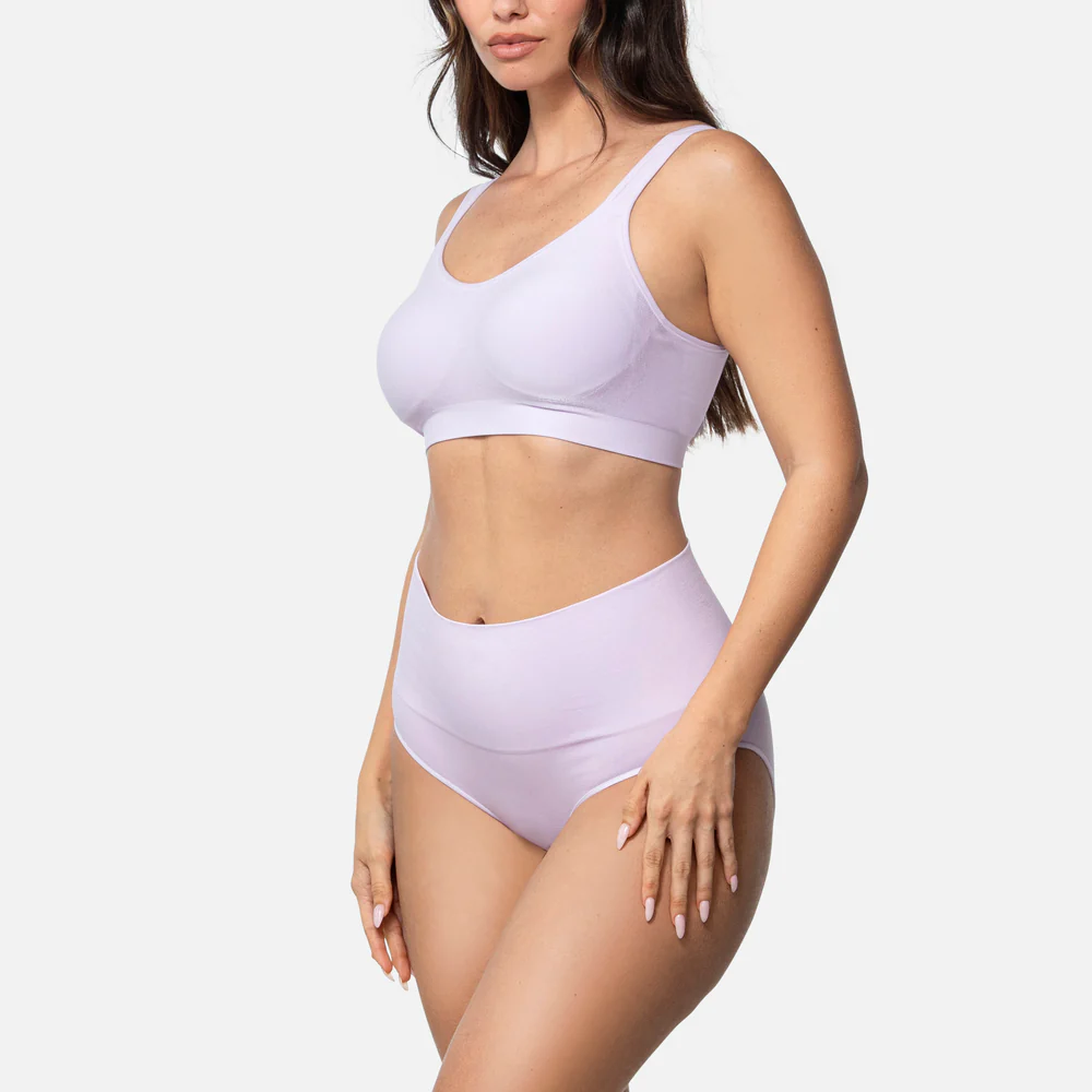 Smoothing At Waist Brief High-Waisted Cotton Tummy Control Panties (5-Pack) - Plus Size Breathable Shaping Underwear