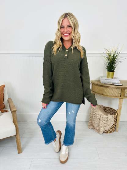 Reset Button Sweater In Multiple Colors