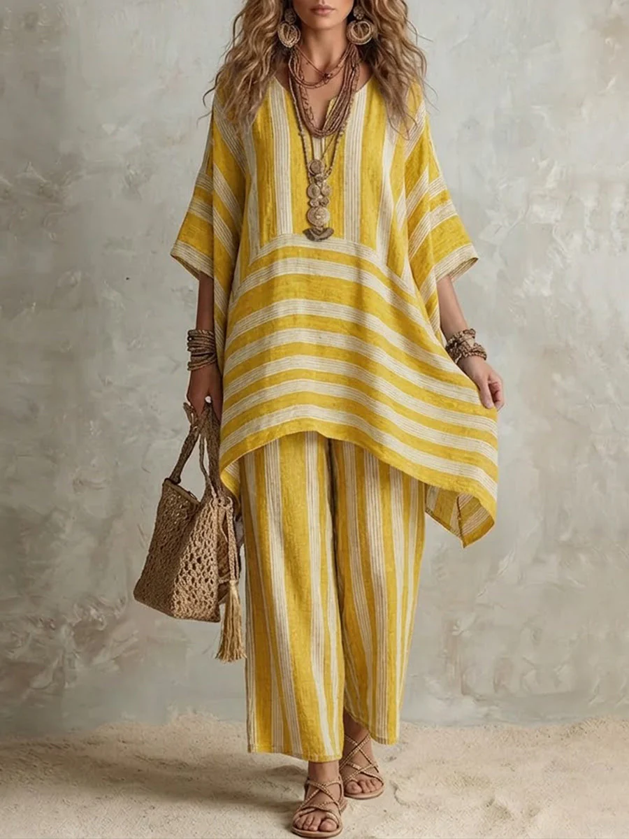 Boho Tunic & Wide-Leg Set