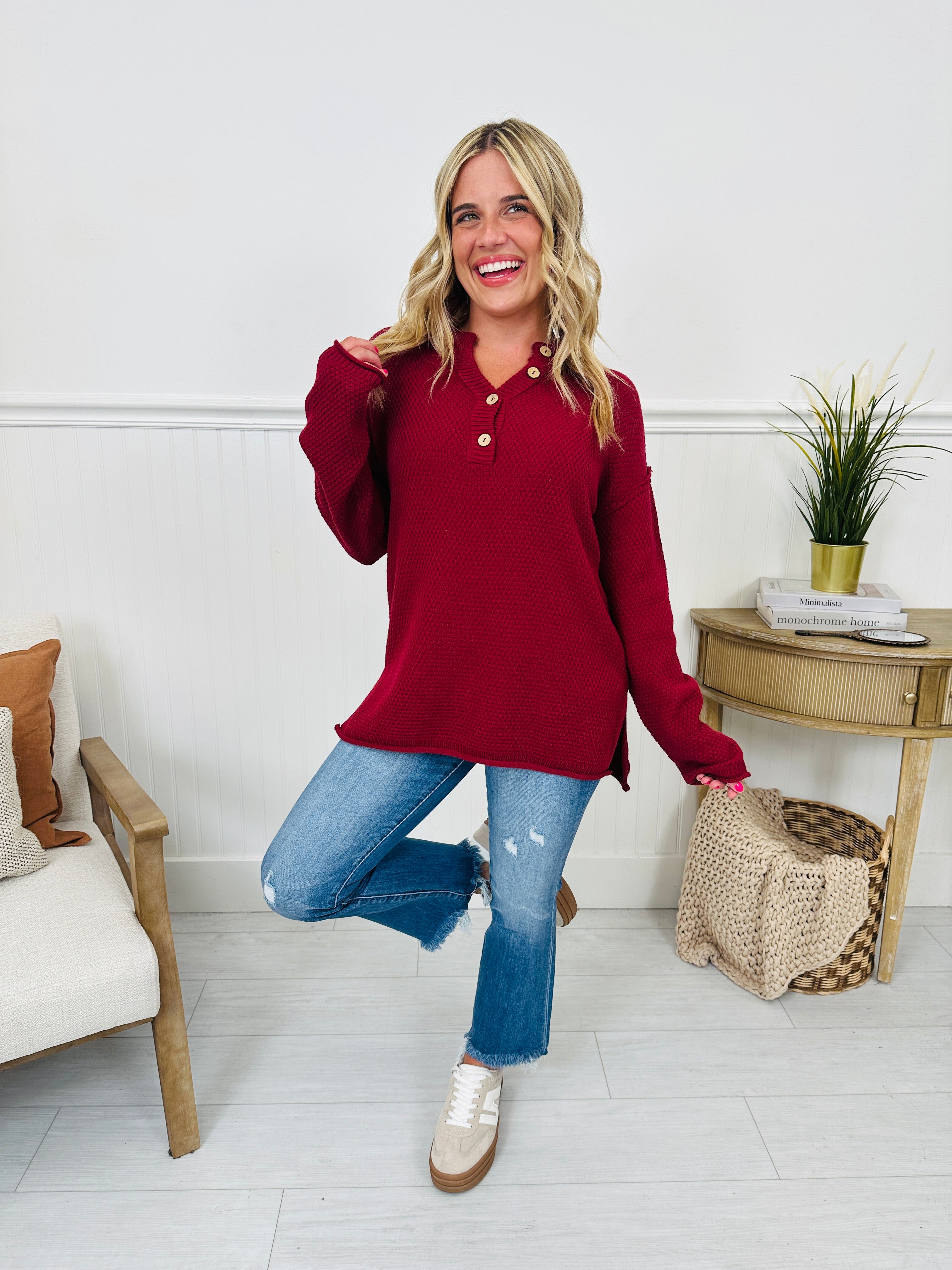 Reset Button Sweater In Multiple Colors