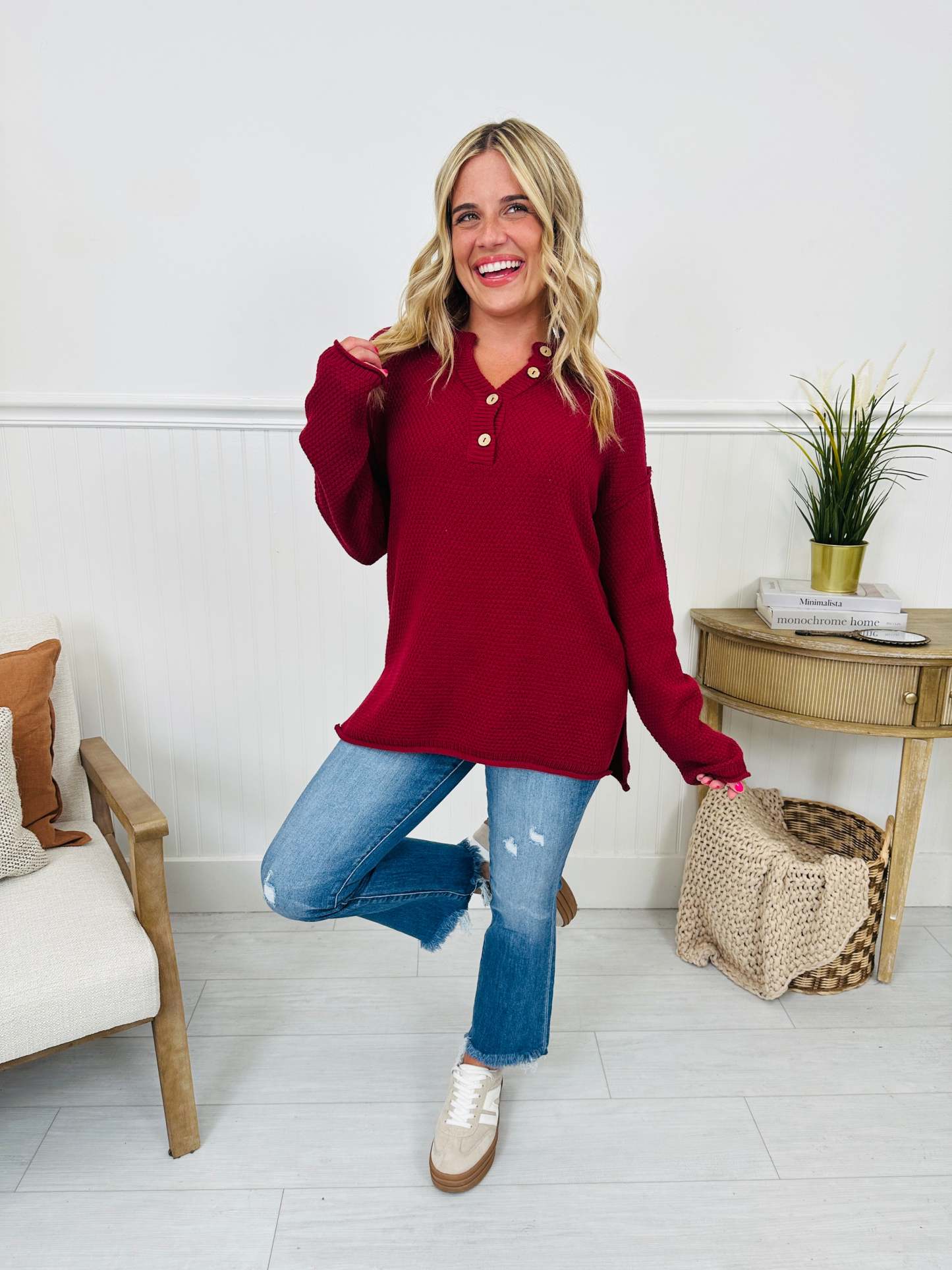 Reset Button Sweater In Multiple Colors