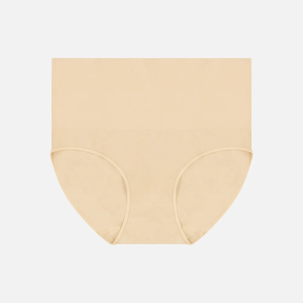Smoothing At Waist Brief High-Waisted Cotton Tummy Control Panties (5-Pack) - Plus Size Breathable Shaping Underwear