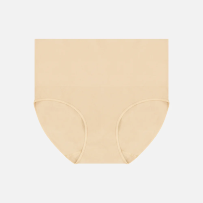 Smoothing At Waist Brief High-Waisted Cotton Tummy Control Panties (5-Pack) - Plus Size Breathable Shaping Underwear