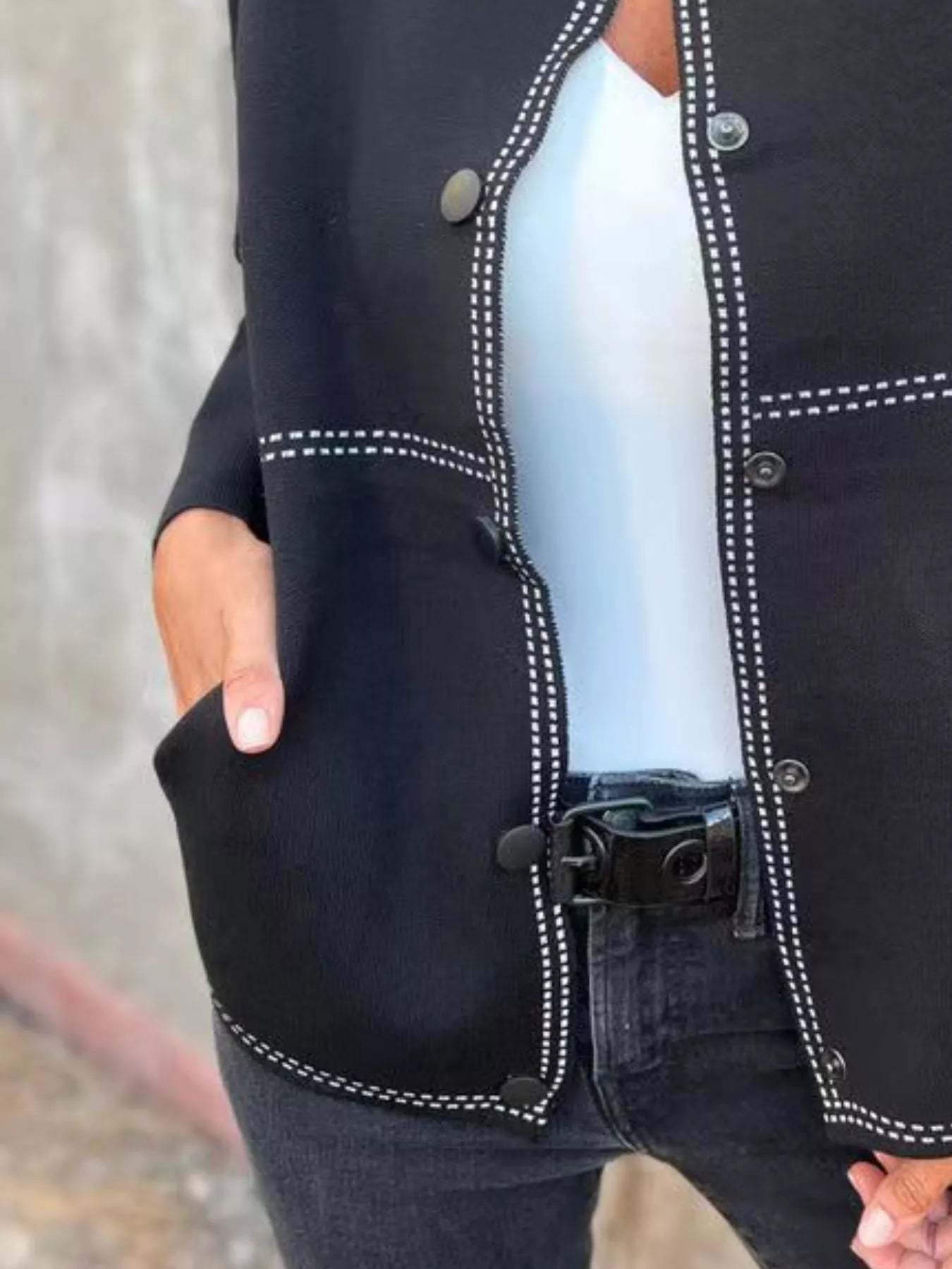 Hazel Blues® | Button Up Long Sleeve Cardigan