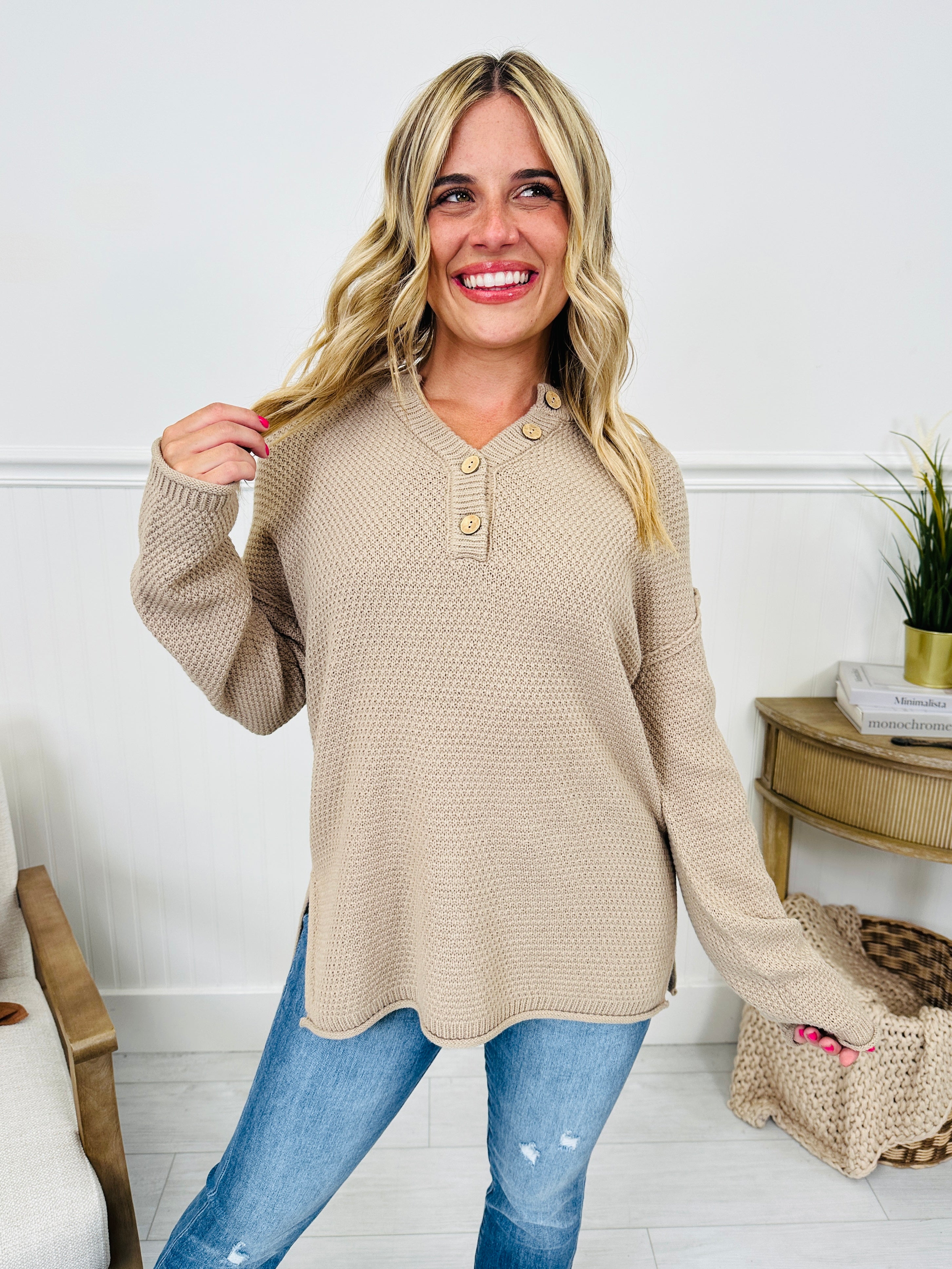 Reset Button Sweater In Multiple Colors