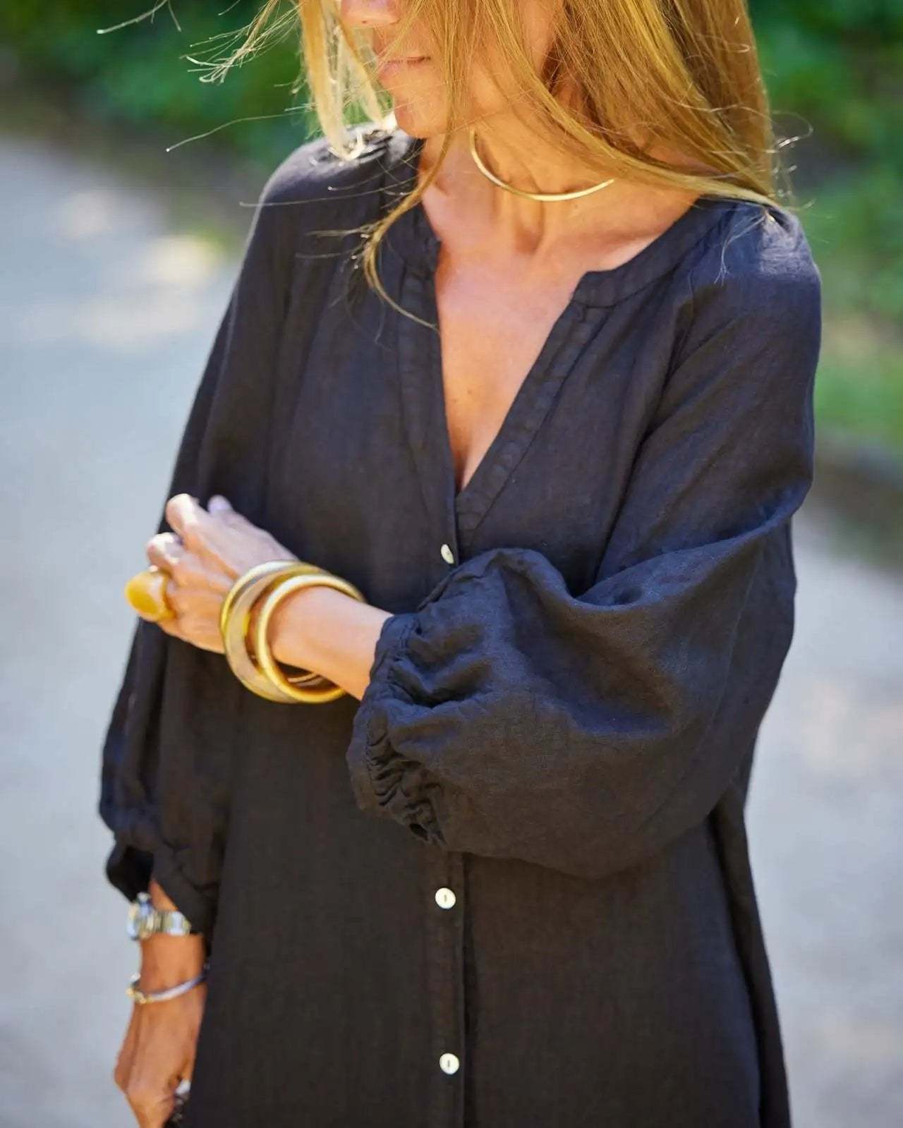 Casual long-sleeved cardigan Maxi dress