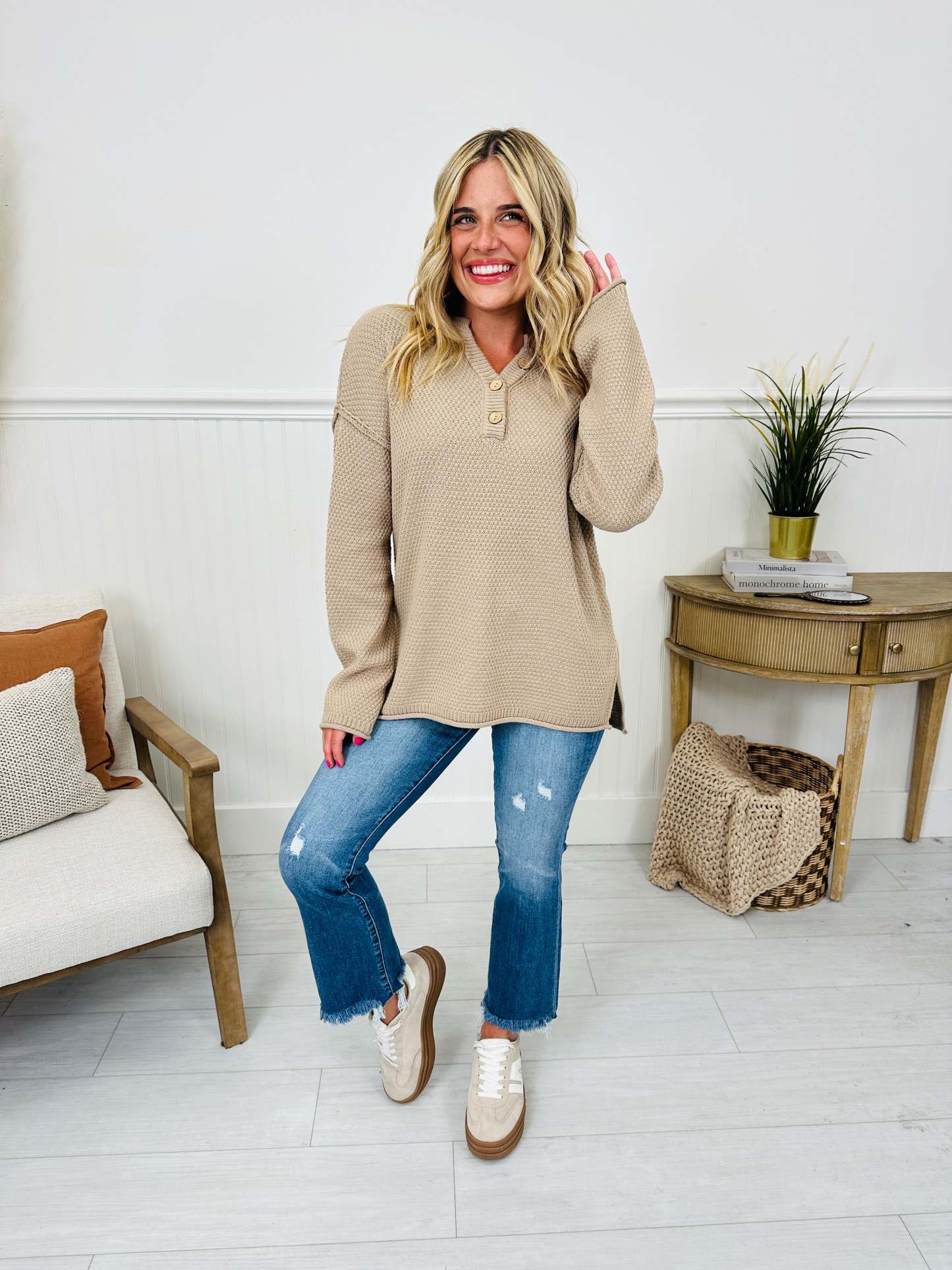 Reset Button Sweater In Multiple Colors