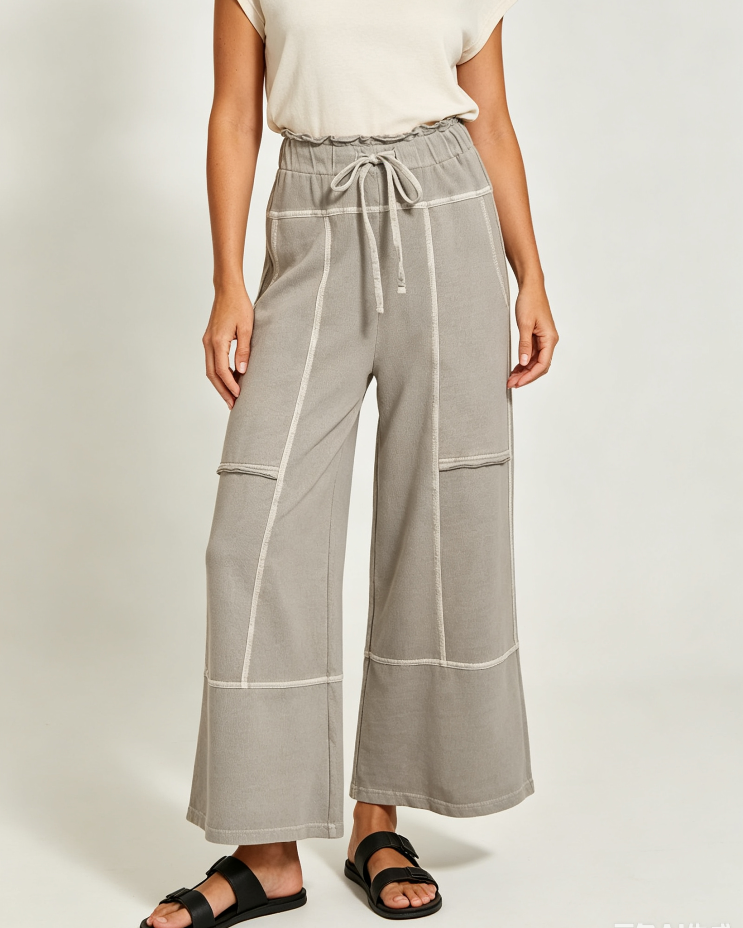 Women's Casual Oversized Fleece Sweatpants Long Elastic Waist Slouchy Joggers