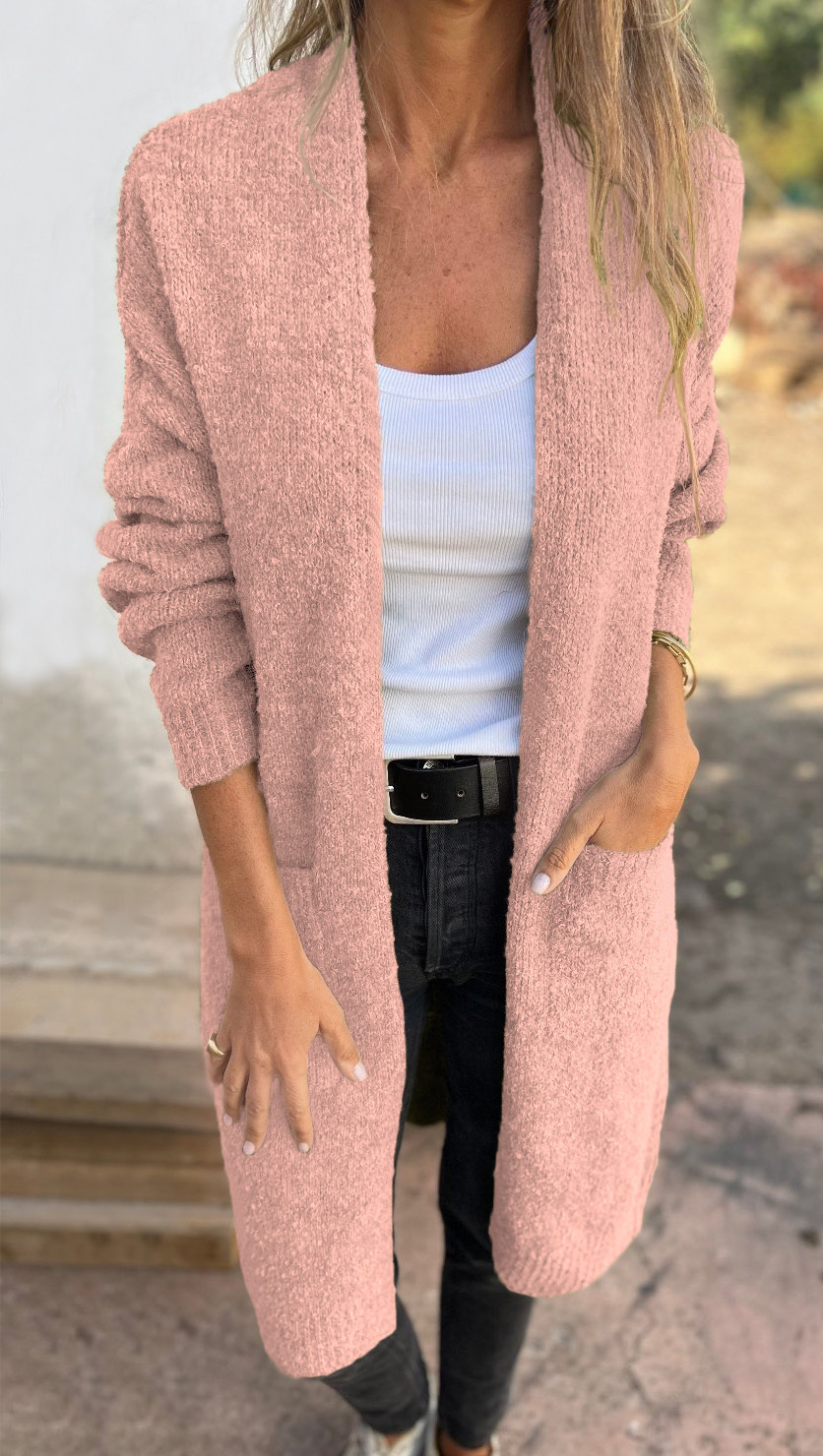 🔥Only 36 left in stock-Women's Casual Knit Pocket Oversized Sweater Cardigan