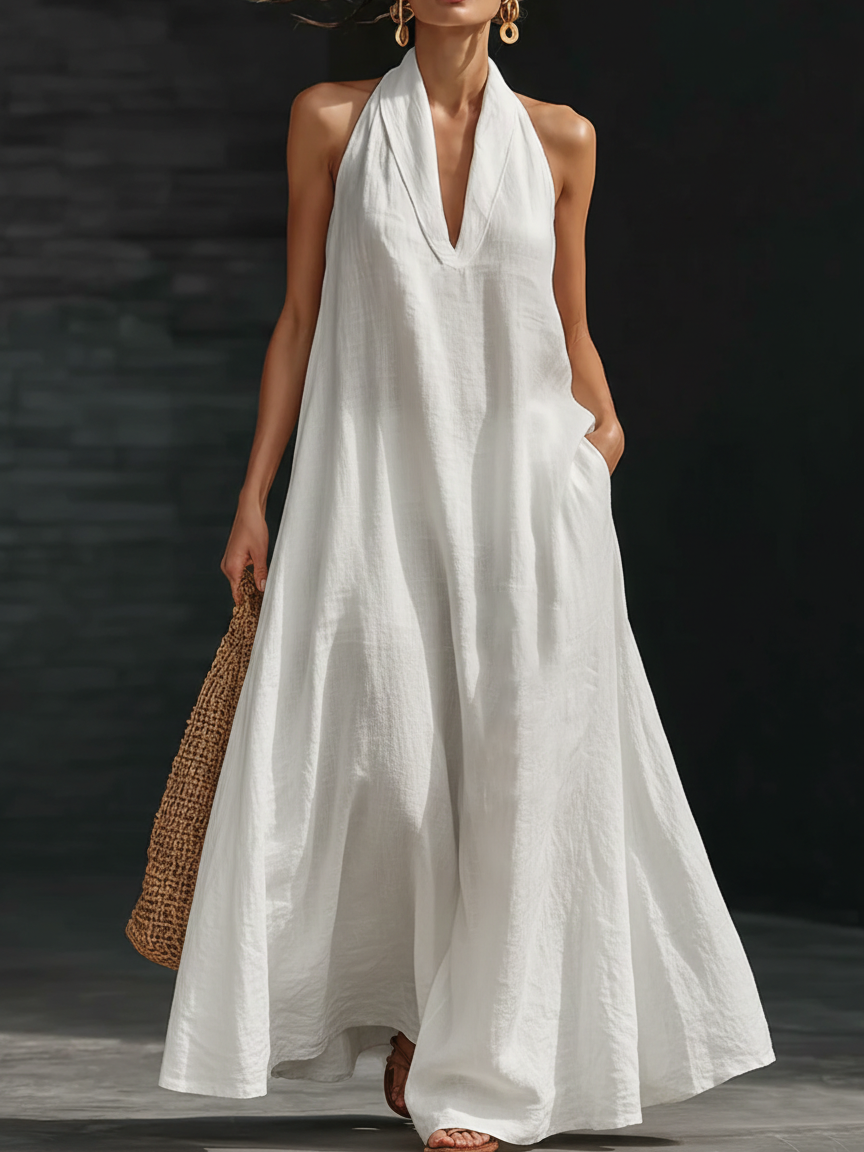 Minimalist And Elegant Maxi Dress - Cozy Everyday Wear