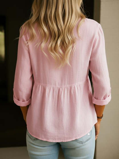 Women's Linen And Cotton Shirt
