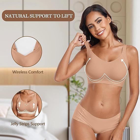 Seamless Full Coverage Push Up No Underwire Bras