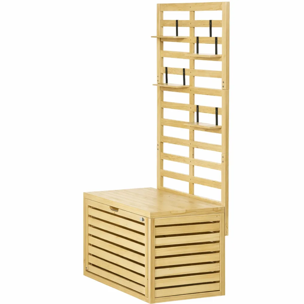 Cassapanca da Giardino con Traliccio e Ripiani Impermeabile