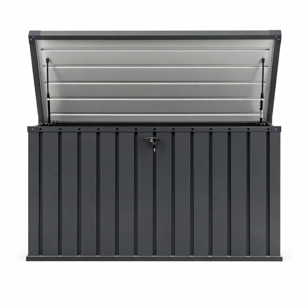 Cassapanca da Giardino Impermeabile 400L con Coperchio e Serratura