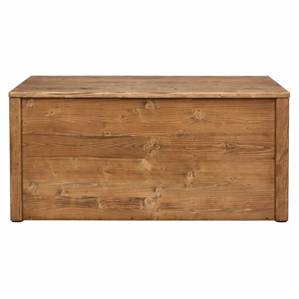 Cassapanca Contenitore in Legno Impregnato Noce Chiaro 150x40x45 cm