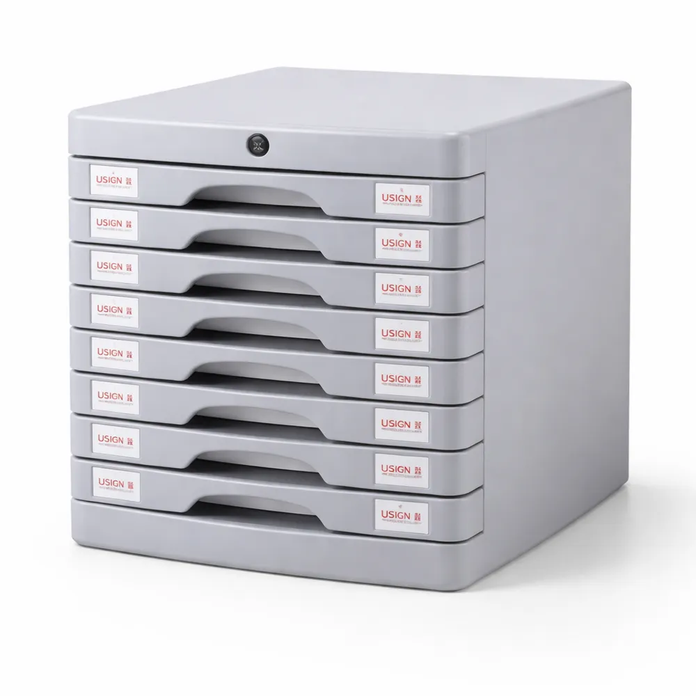 Schedario a 8 Strati con Serratura ed Etichetta per Ufficio