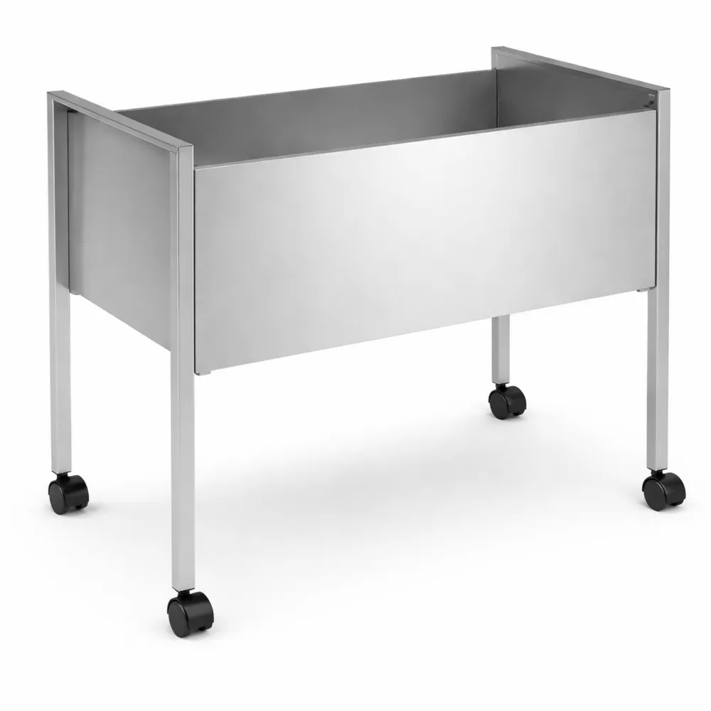 Carrello per Cartelle Sospese A4, Capacità 80 Cartelle, Argento