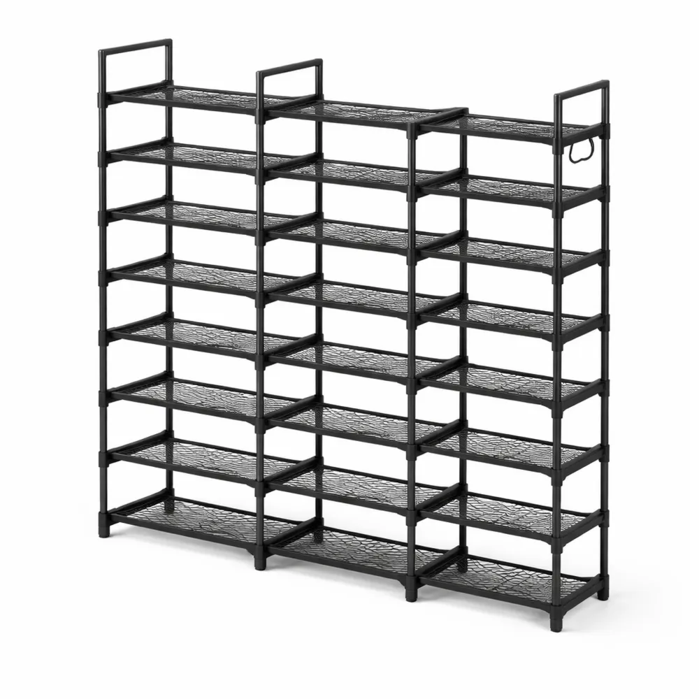 Scarpiera a 10 Livelli, Capacità 54-62 Paia, Salvaspazio con Ganci per Ingresso e Camera