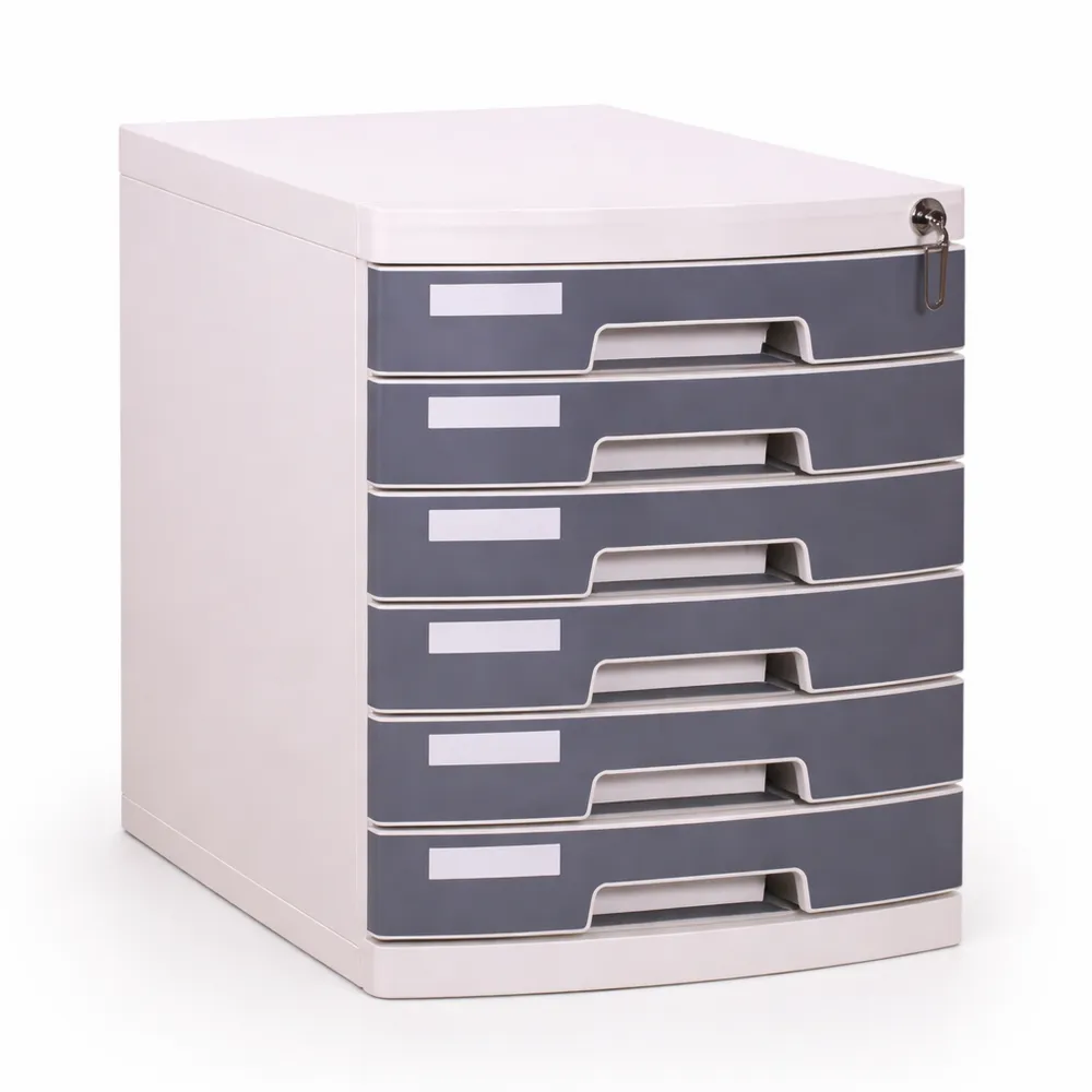 Schedario da scrivania a 7 strati con cassetti e serratura per ufficio