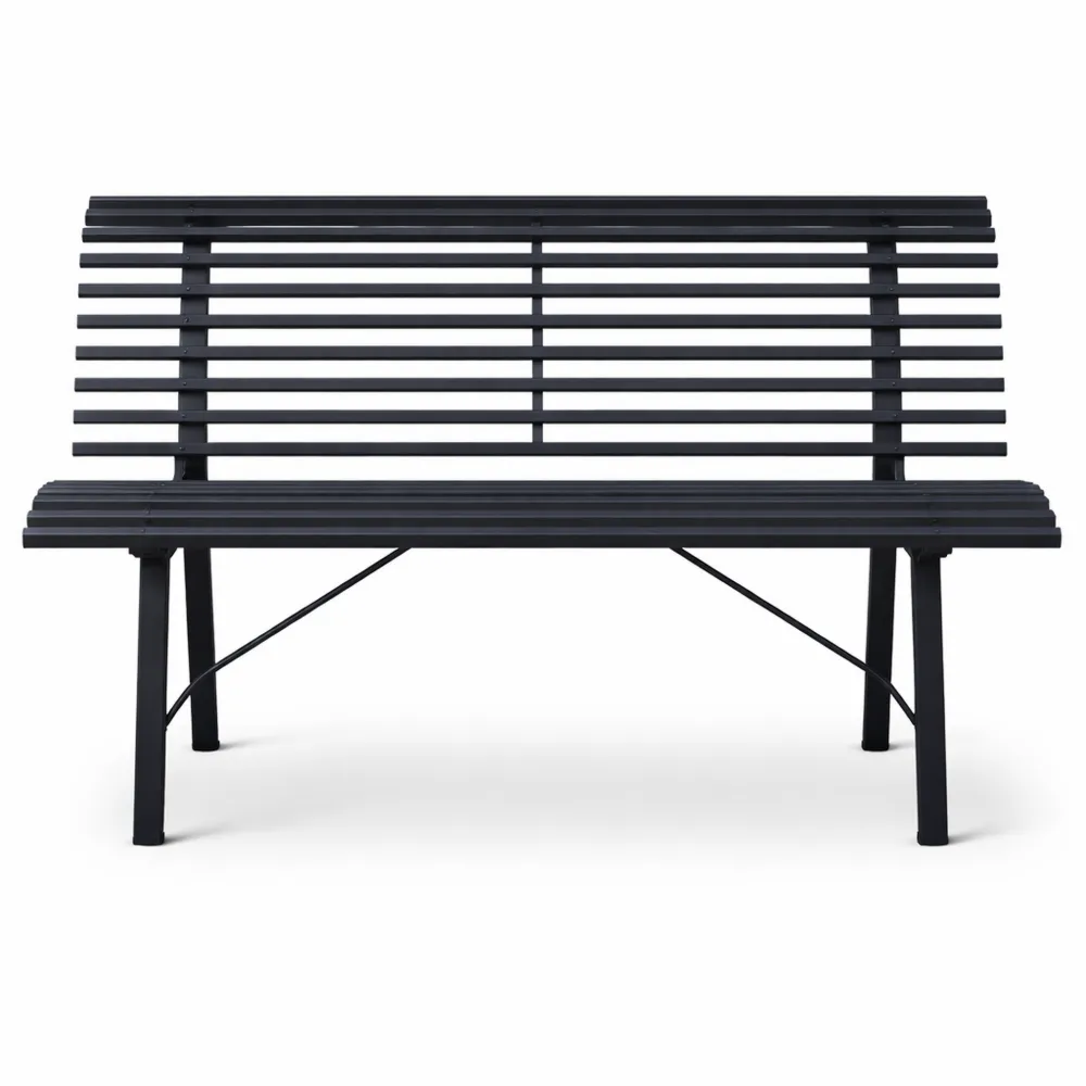 Panca da Giardino per 2 Persone in Acciaio, Antracite