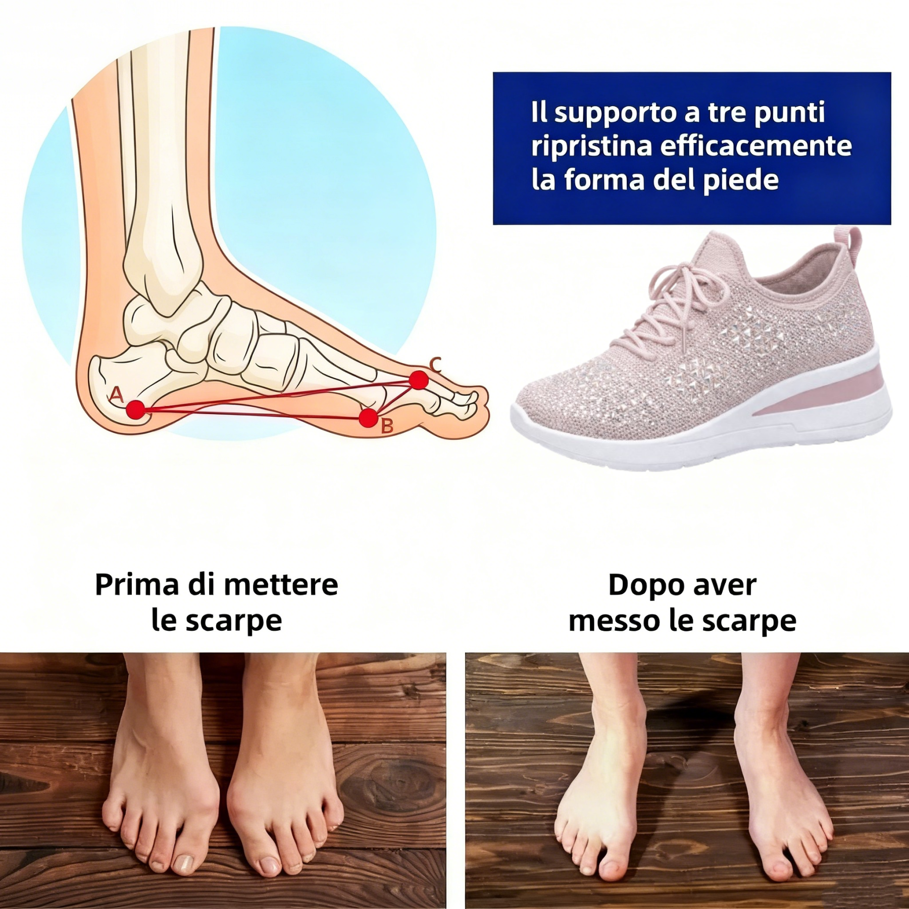 🔥 Sconto del 50% solo per oggi! Non lasciartelo sfuggire! ⏰ Scarpe ortopediche dal design ergonomico — Offrono un supporto naturale all'arco plantare 👞 Allevia il dolore ai piedi senza sforzo