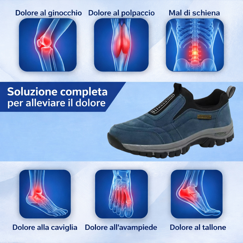 🎁 Offerta Speciale: 50% 🎁 Scarpe Ortopediche da Passeggio da Uomo — In Camoscio Cucito a Mano 👟 Impermeabili e Antiscivolo ✅ Supporto per l'Arco Plantare — Cammina nel Comfort.