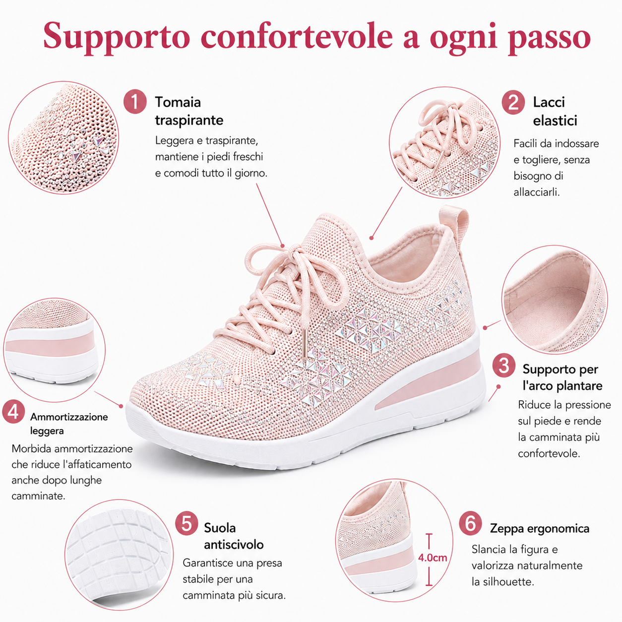 🔥 Sconto del 50% solo per oggi! Non lasciartelo sfuggire! ⏰ Scarpe ortopediche dal design ergonomico — Offrono un supporto naturale all'arco plantare 👞 Allevia il dolore ai piedi senza sforzo