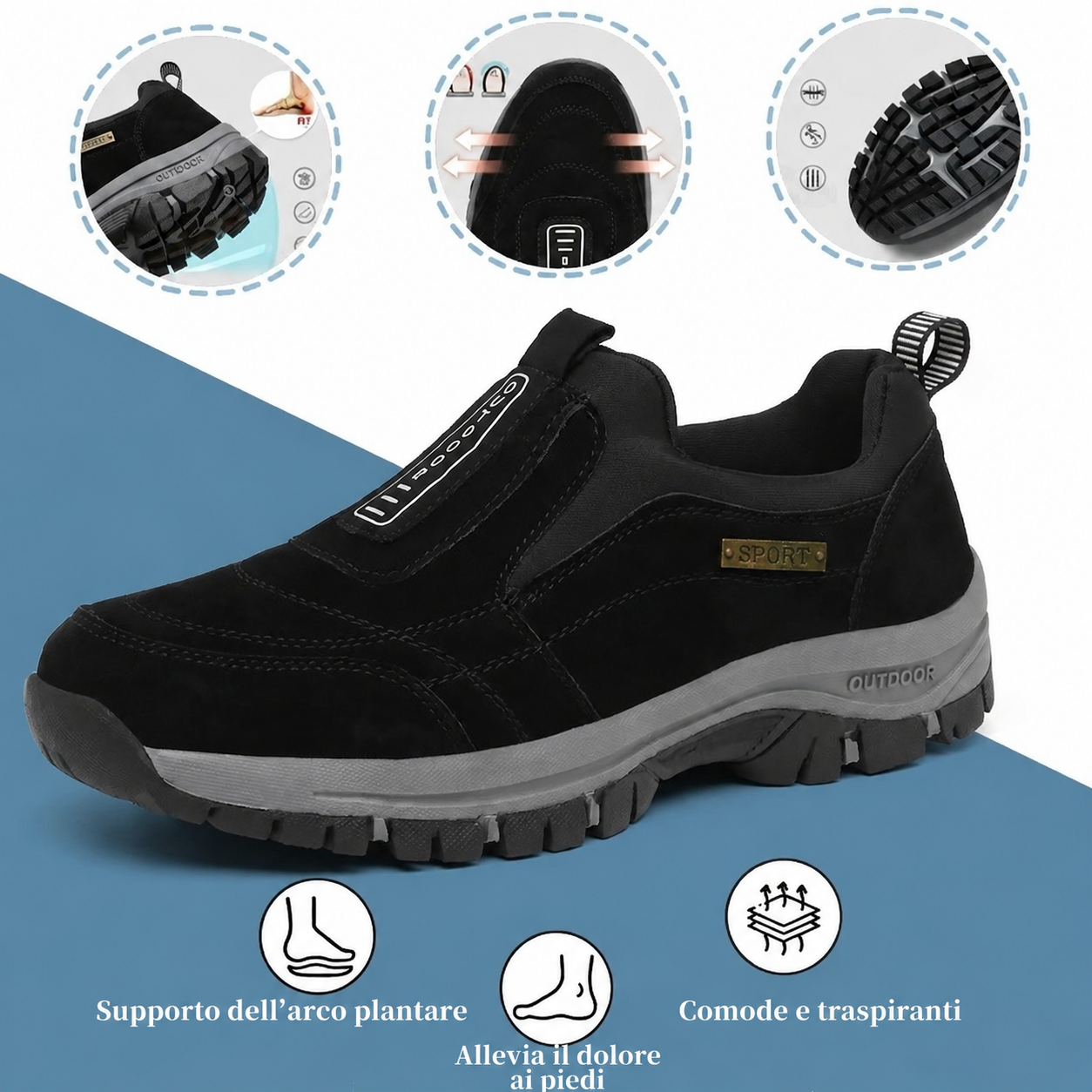 Sconto del 50% sulle scarpe da passeggio alla moda e sulle scarpe orto