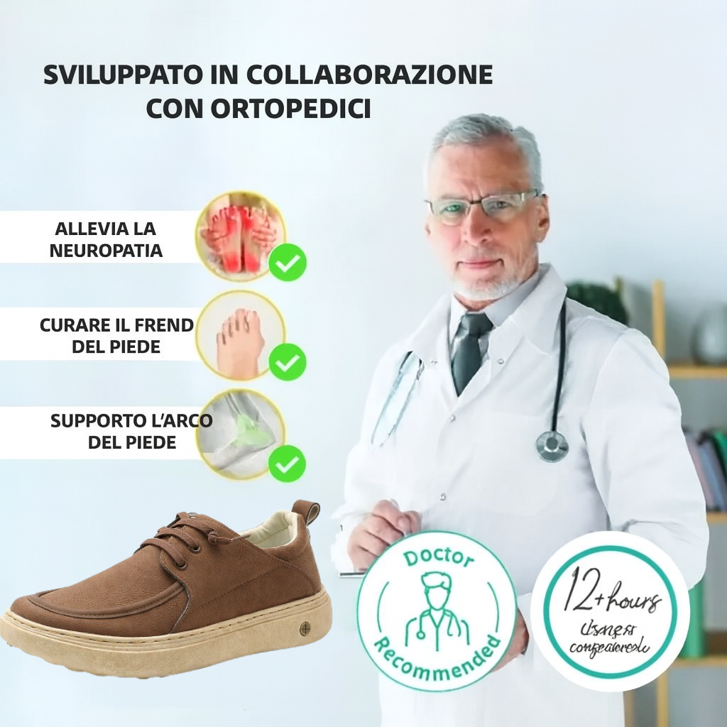 🎉 Sconto del 50% solo oggi — Offerta in scadenza! 🐂 Scarpe ortopediche da uomo: Realizzate a mano in vera pelle bovina australiana 👞 Supporto per l'arco plantare – Impermeabili e antiscivolo ✅ Comode per camminare