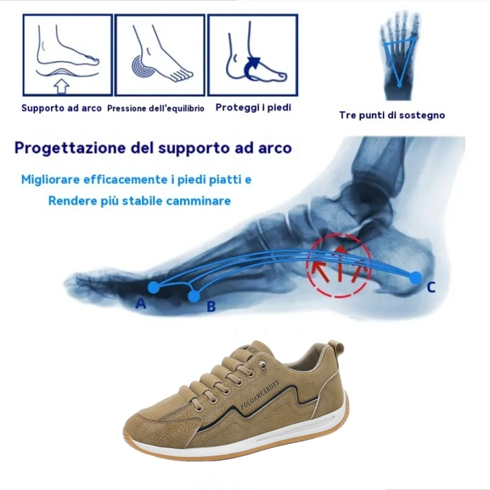 (⏰Saldi di Natale -50%🎁) Scarpe casual alla moda da uomo👞Supporto plantare comodo e caldo ✅Non perderti i saldi
