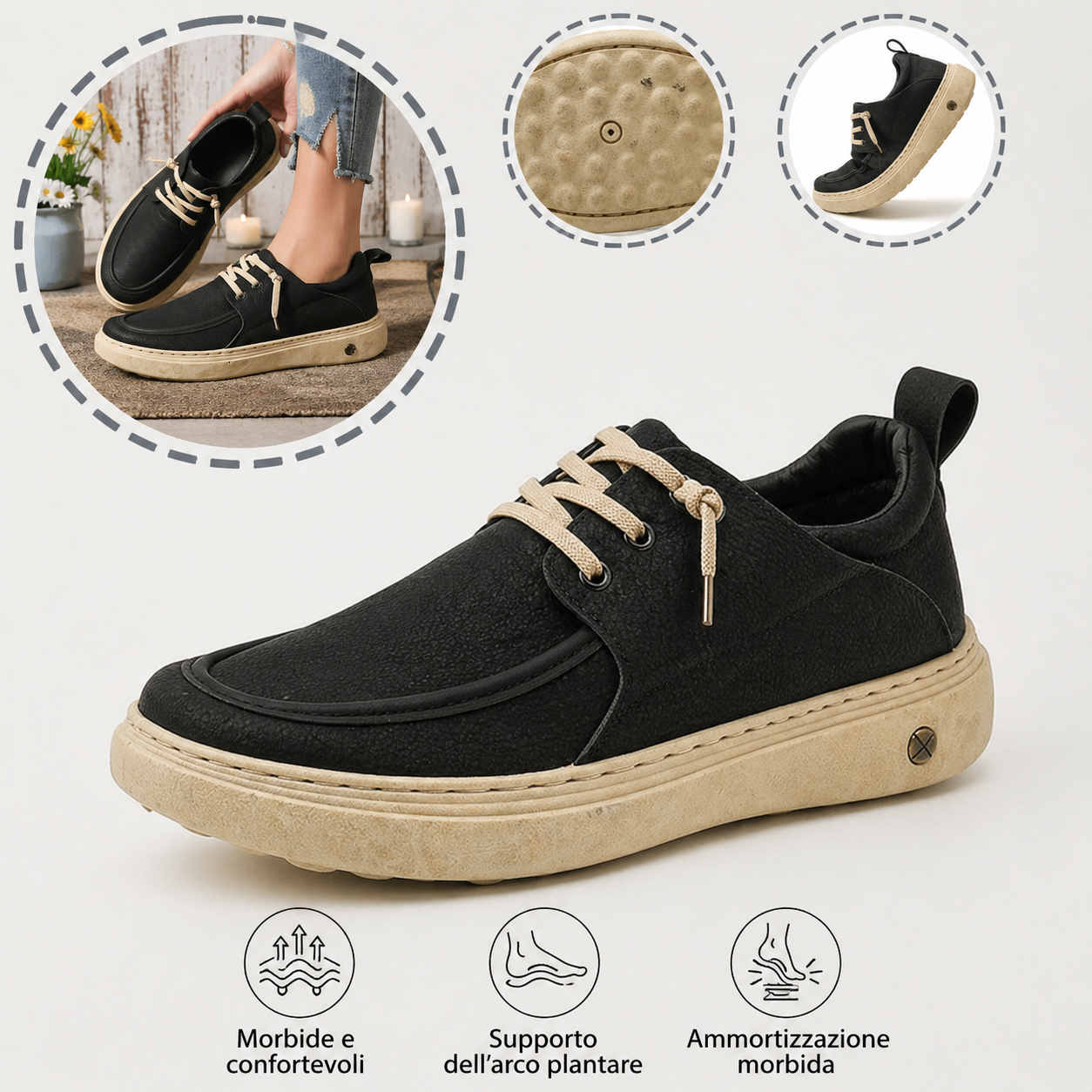 🎉 Sconto del 50% solo oggi — Offerta in scadenza! 🐂 Scarpe ortopediche da uomo: Realizzate a mano in vera pelle bovina australiana 👞 Supporto per l'arco plantare – Impermeabili e antiscivolo ✅ Comode per camminare